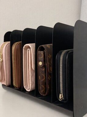 Vintage Steelmaster S6 Black Metal Purse & Wallet Organizer – 6 Compartments